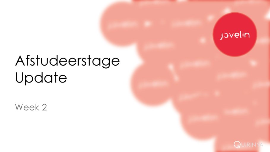 Afstudeerstage Update I.